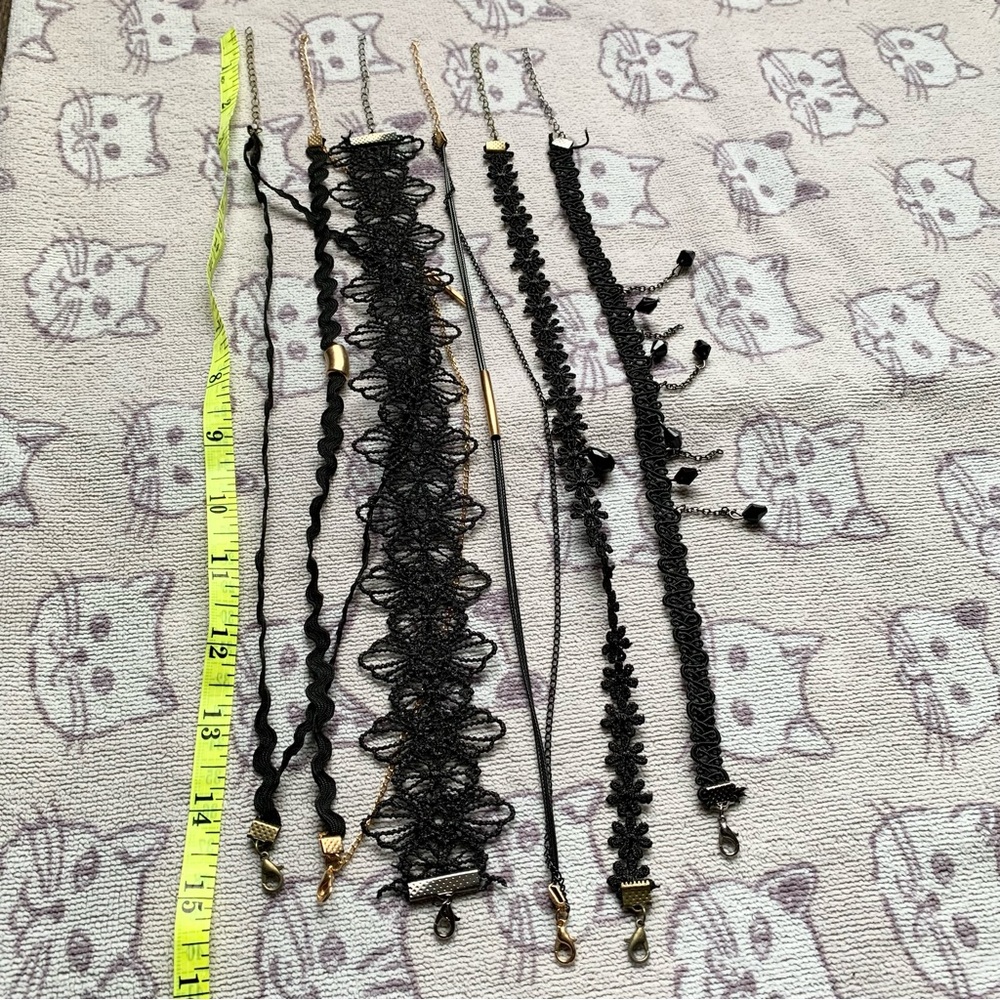 Gothic 90s style chokers bundle of 6 new - Picture 4 of 9